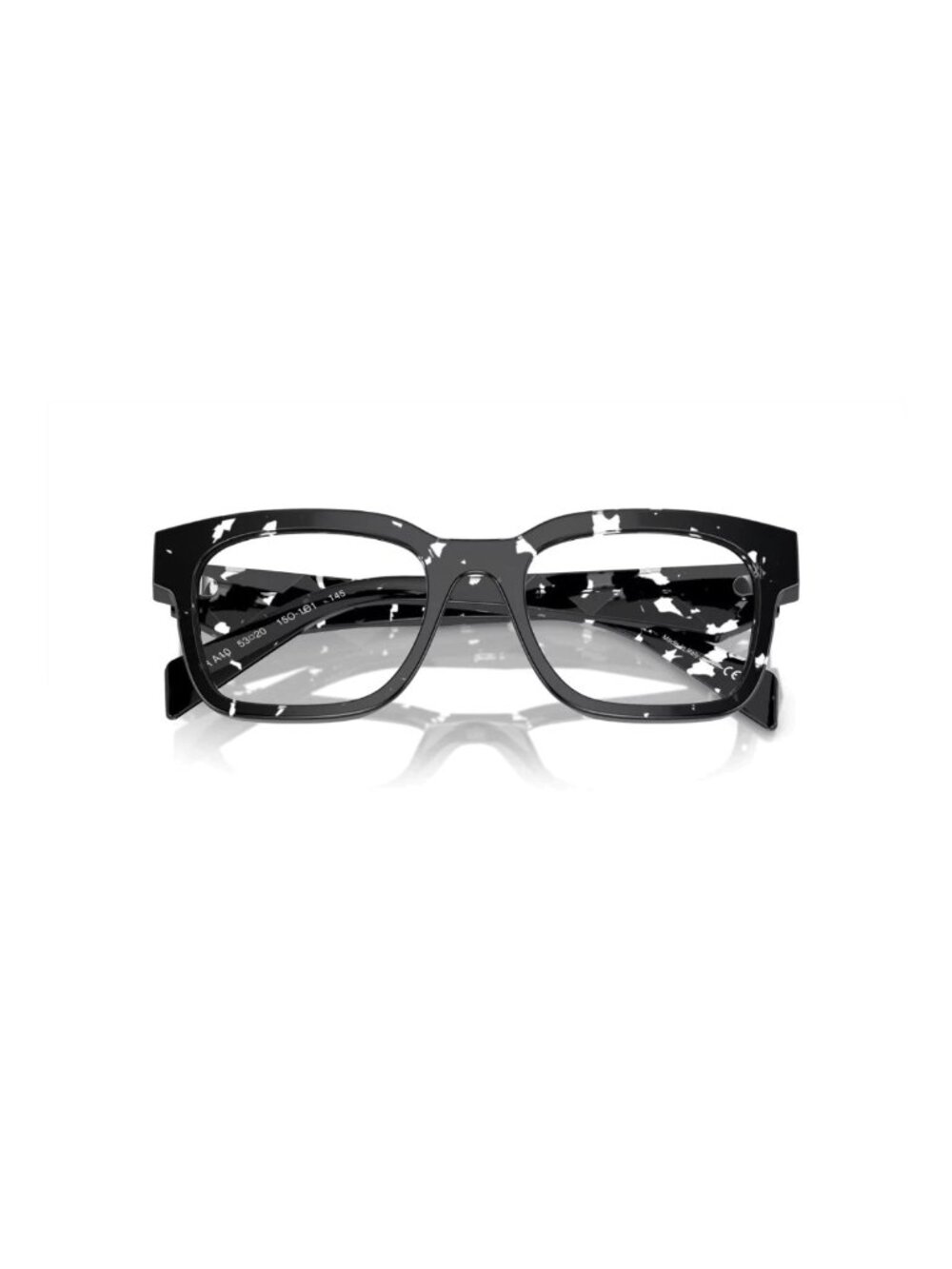 Prada PRA10V 15O1O1 51 Black Transparent Havana Eyeglasses Optical Frame - Picture 4 of 4